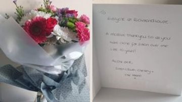 Leigh Colleagues surprised with flowers from former Resident